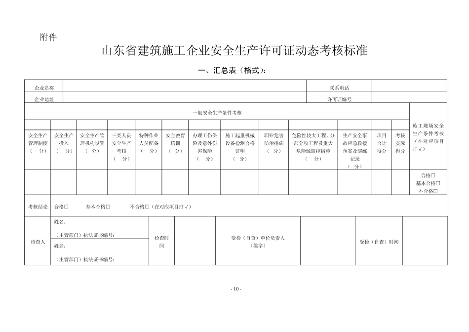 安全生产许可证动态考核标准_第1页