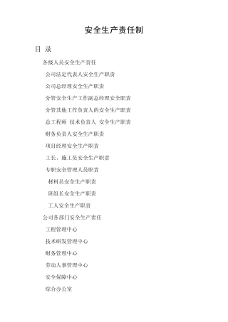 安全生产许可证责任制