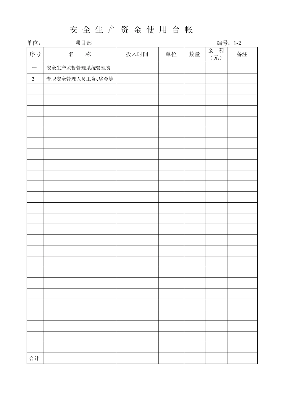 安全生产资金使用台帐新表_第2页