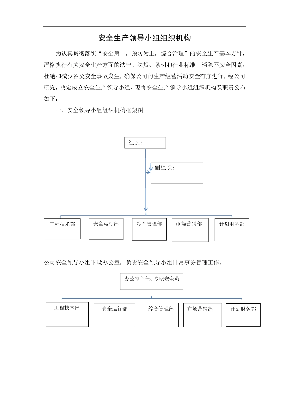 安全生产领导小组组织机构_第1页