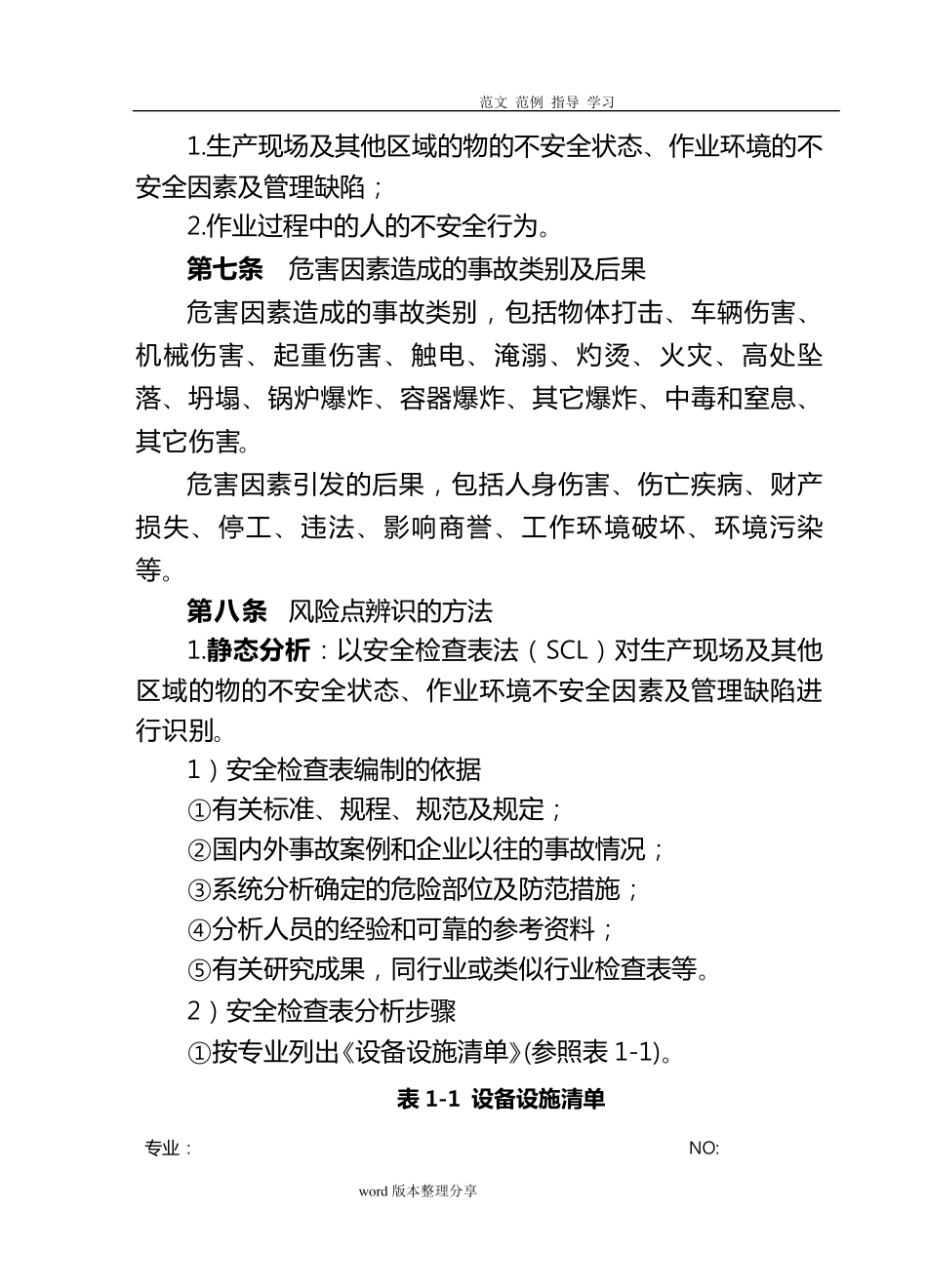 安全生产风险分级管控管理制度汇编_第3页