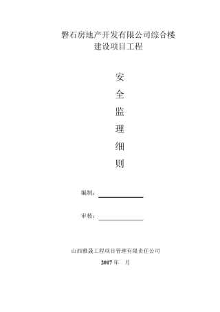 安全监理细则范本