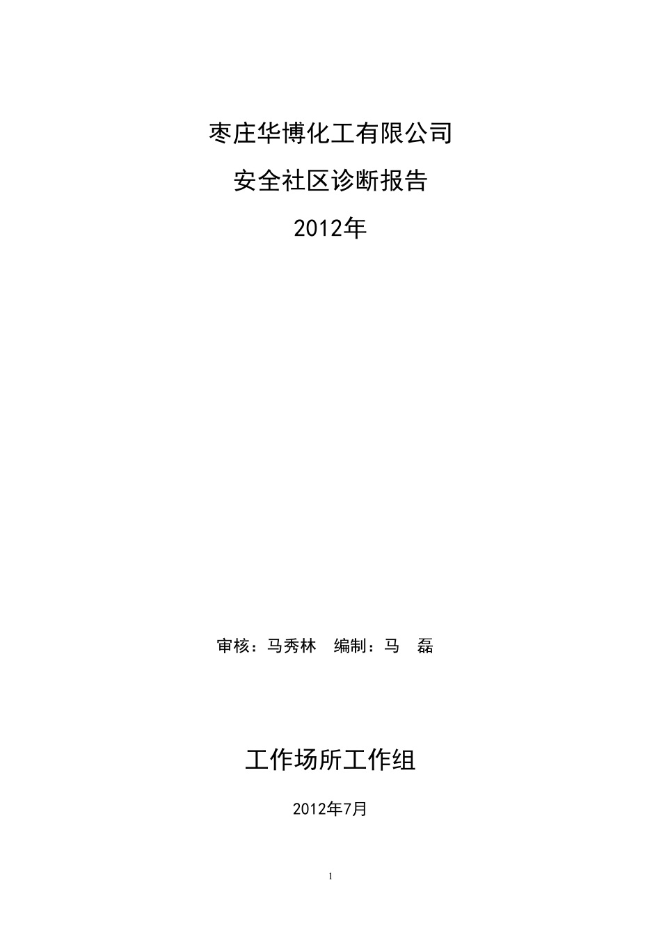 安全社区诊断报告_第1页