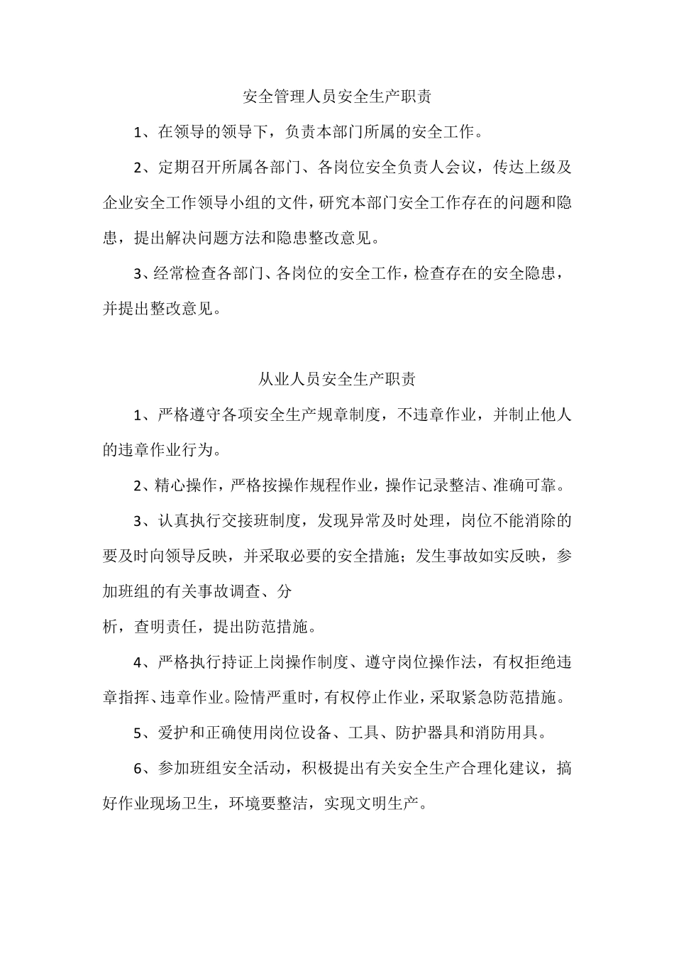 安全管理人员安全生产职责_第3页