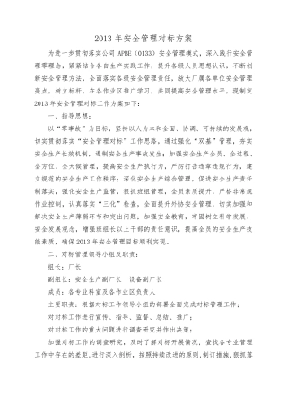 安全管理对标方案2