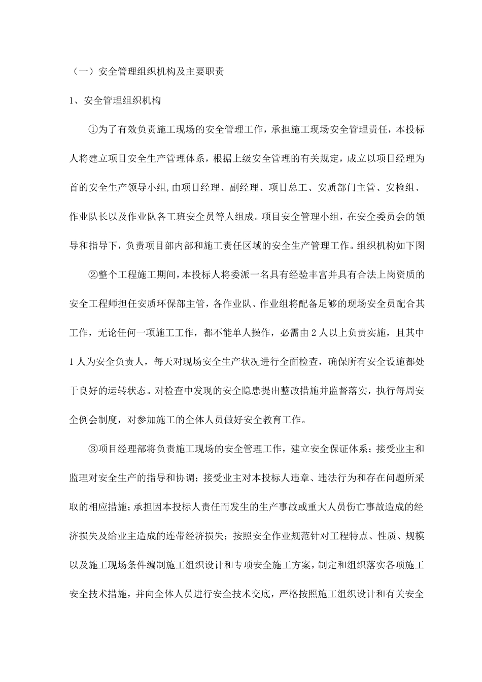 安全管理组织机构及主要职责_第1页