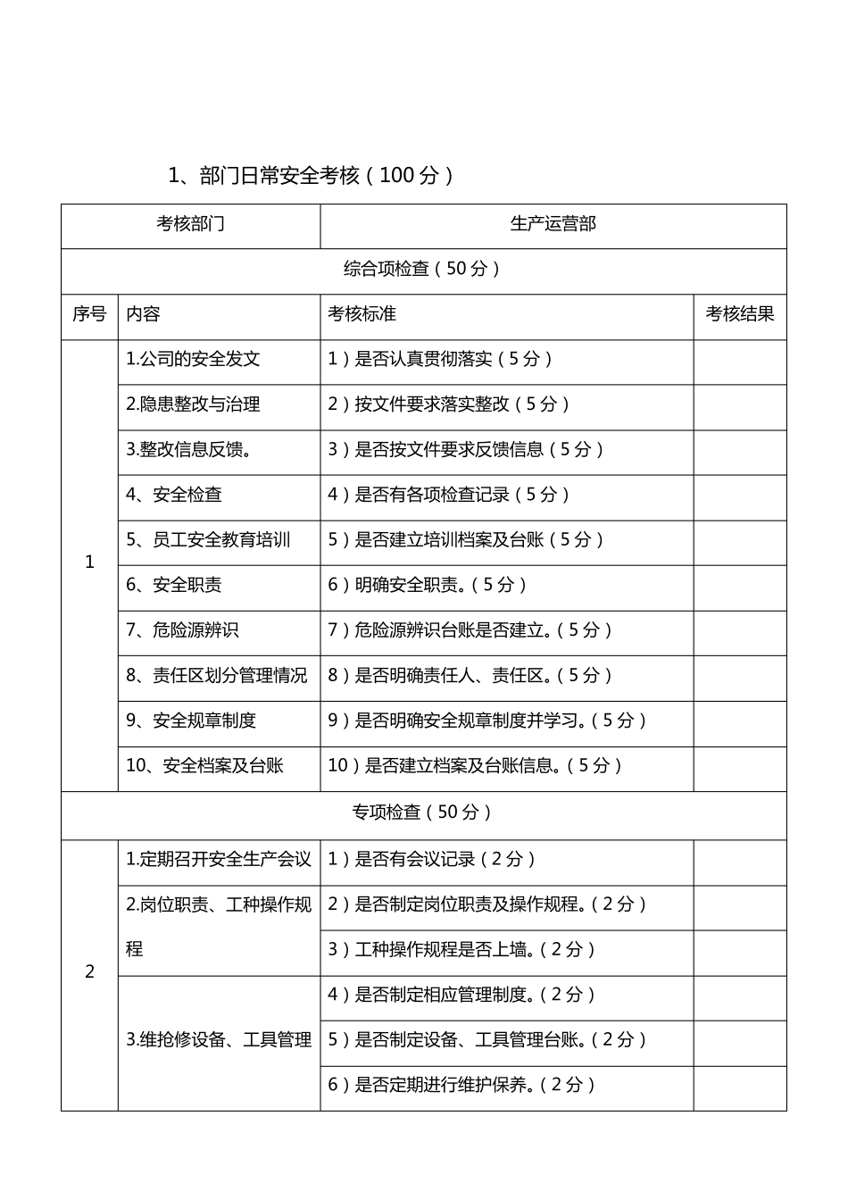安全绩效考核办法(暂行)_第3页