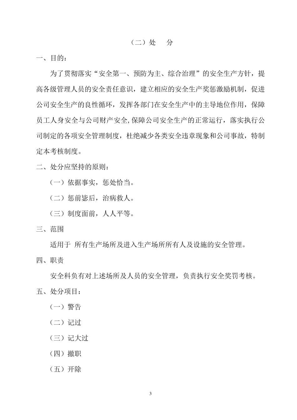 安全绩效考核及奖惩细则_第3页