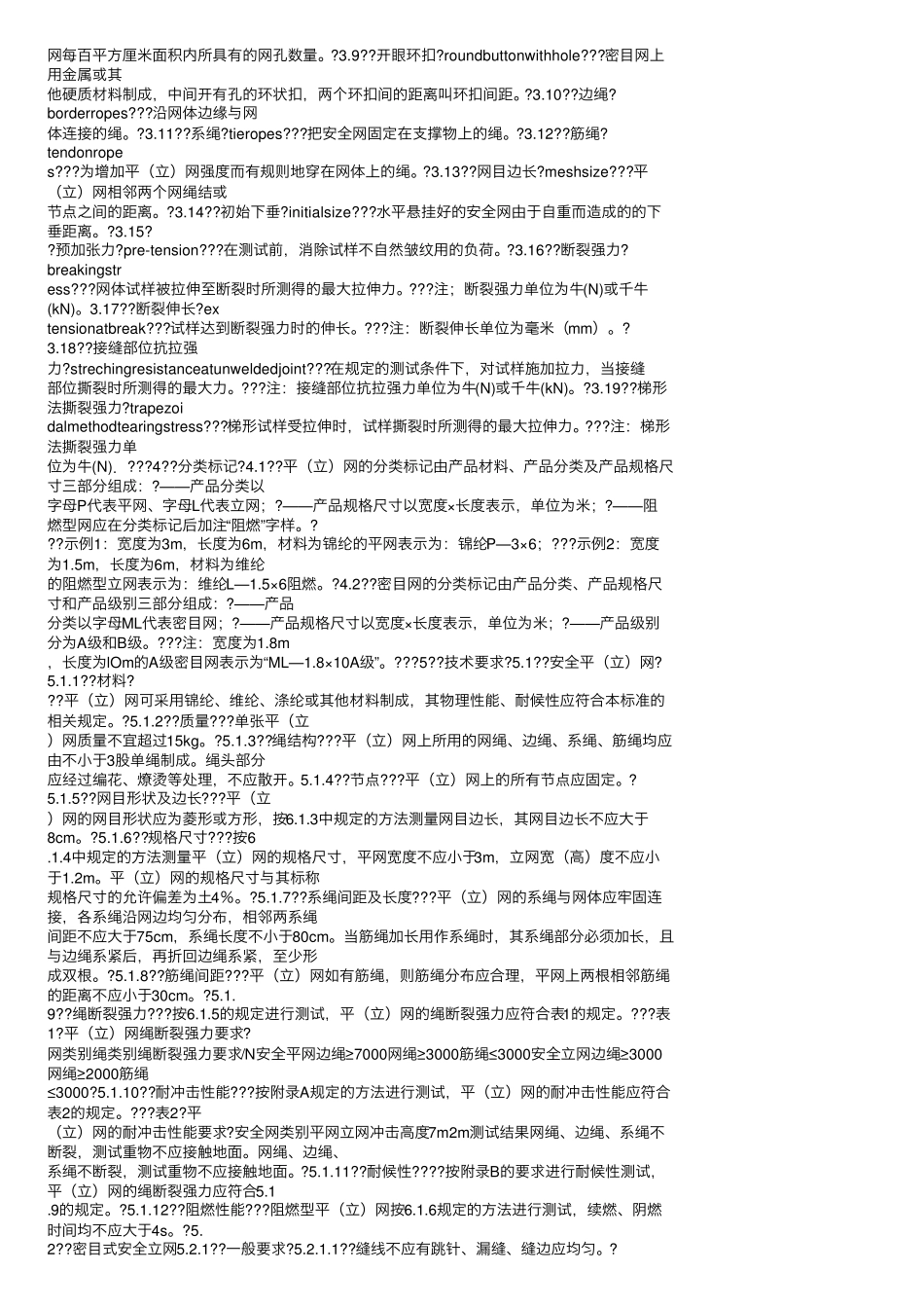 安全网质量标准GB57252009_第2页