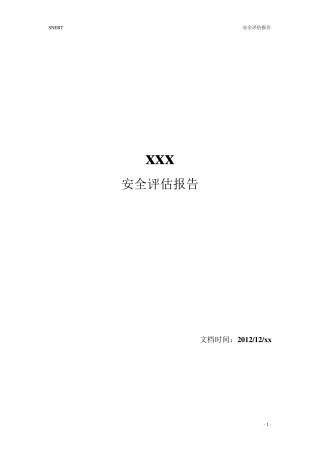 安全评估报告模板v0.1