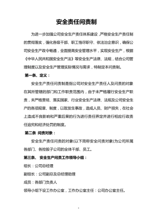 安全责任问责制