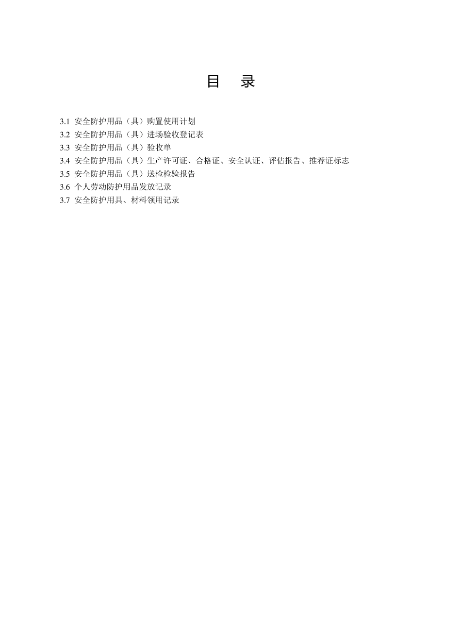 安全防护用品管理台账模板_第2页