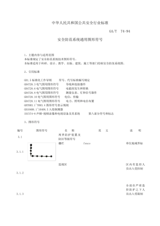 安全防范系统通用图形符号