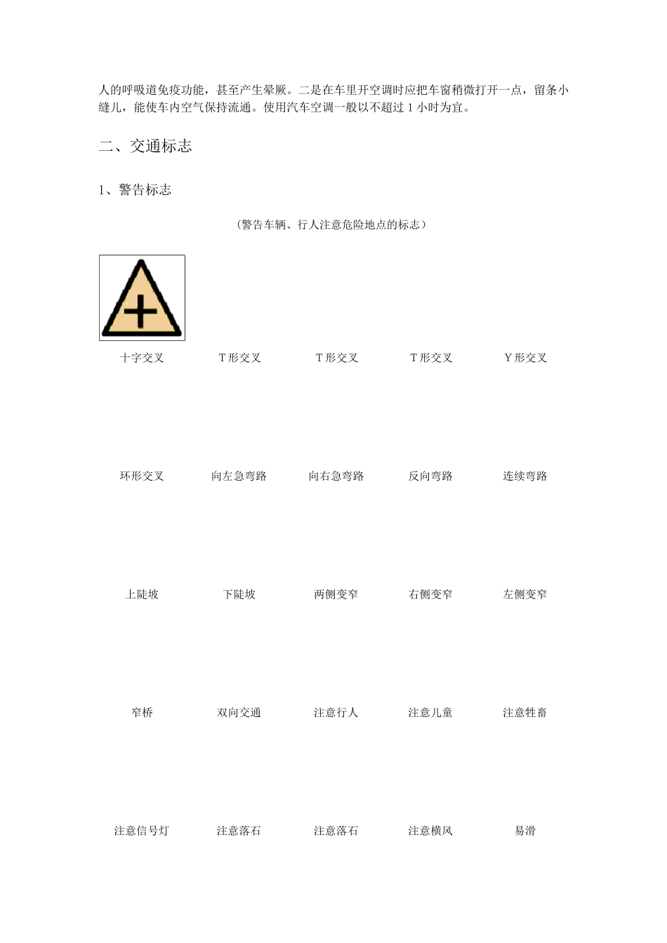 安全驾驶知识及交通标志大全_第3页