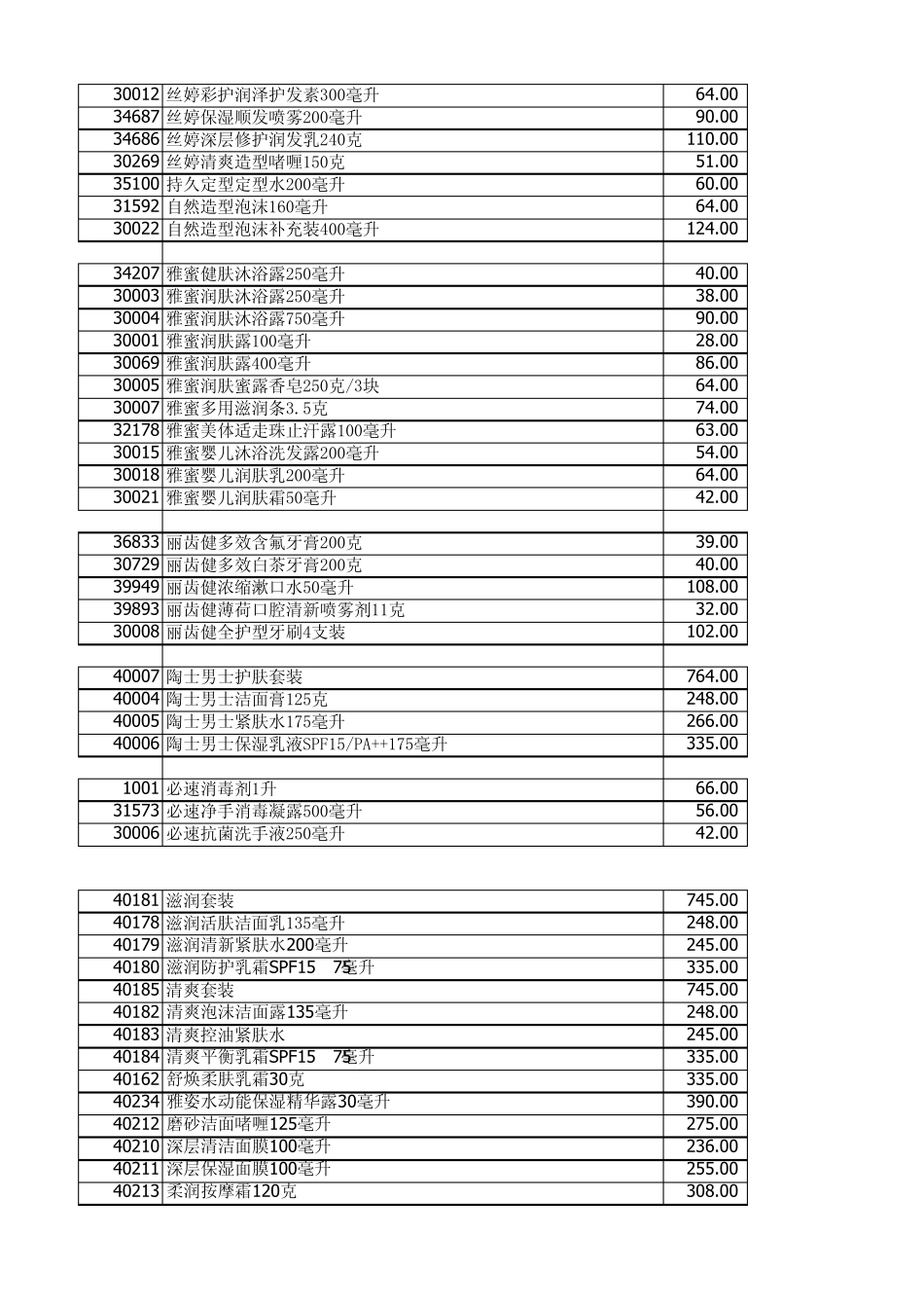 安利产品价目表_第2页
