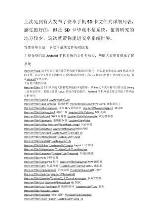 安卓系统文件夹对照表