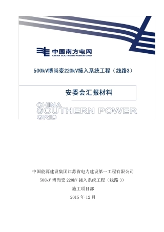 安委会汇报材料