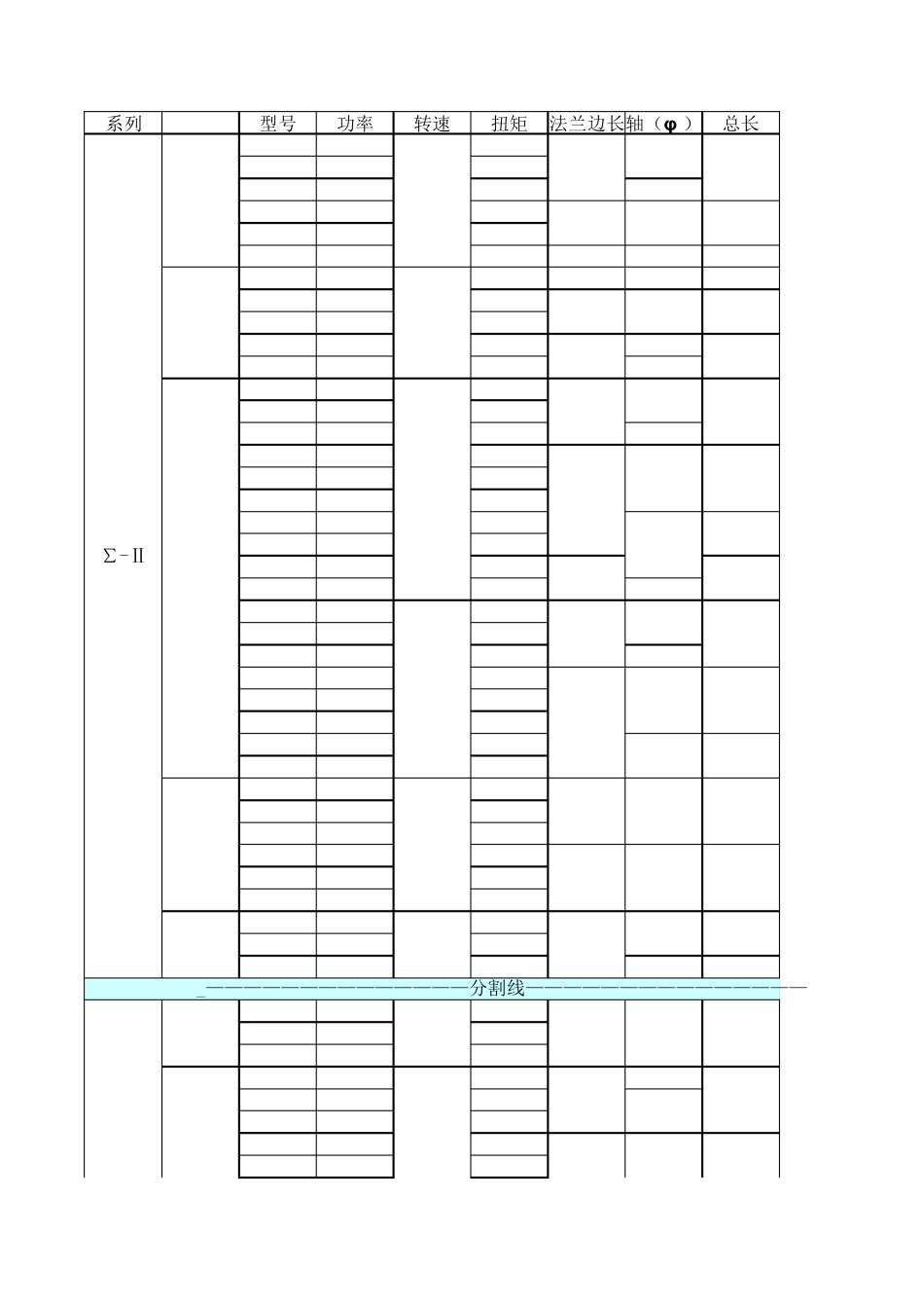 安川伺服电机外形尺寸参数_第1页