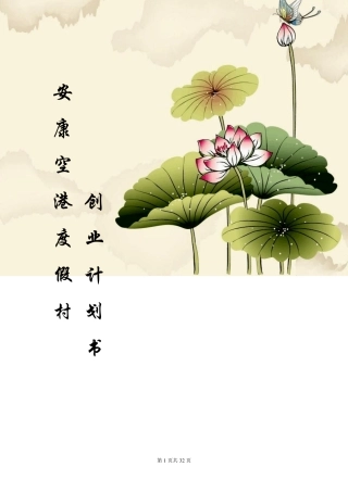 安康空港度假村创业计划书