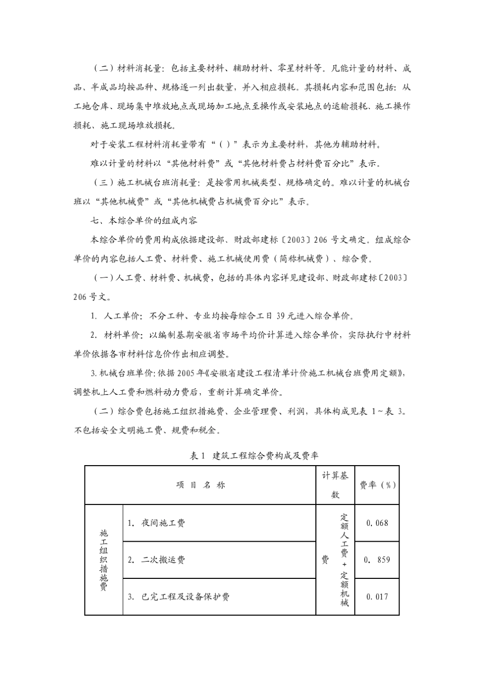 安徽省2009综合单价说明及计算规则_第2页