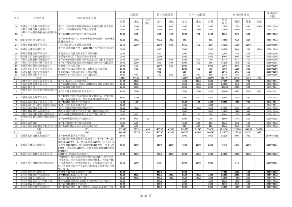 安徽省2010年工业项目投资导向计划(第一批)_第2页