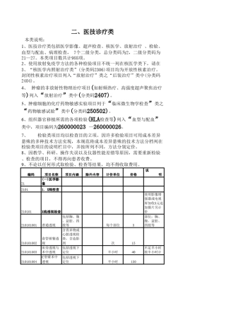 安徽省医疗服务价格医技诊疗类