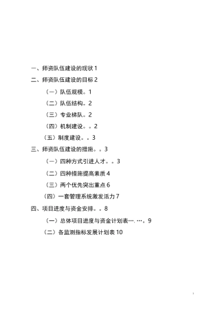 师资队伍建设方案