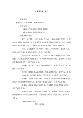 广播系统施工工艺