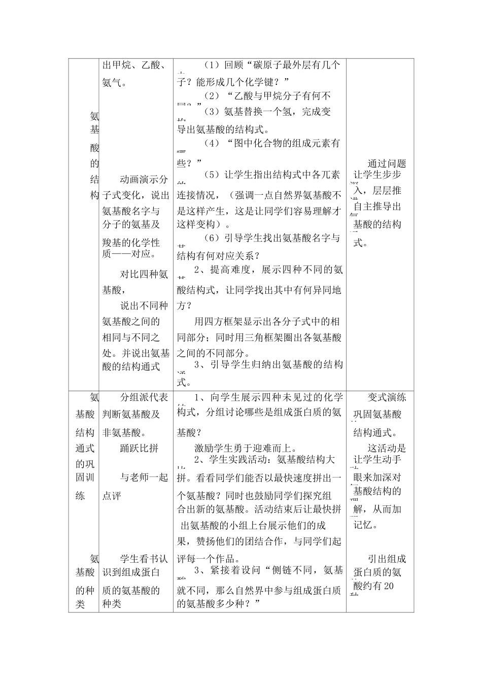 《生命活动的主要承担者蛋白质》教学设计_第3页