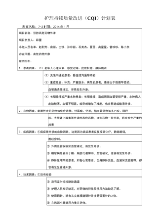护理持续质量改进CQI