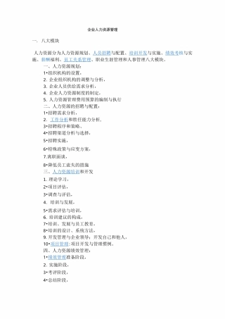 企业人力资源管理