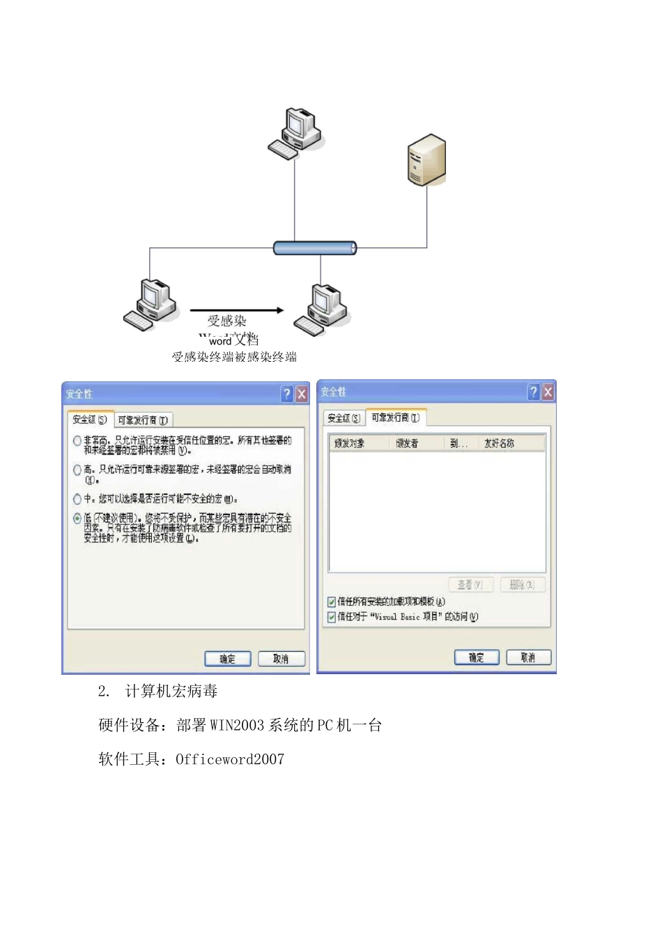 大学计算机病毒课实验六宏病毒实验报告_第3页