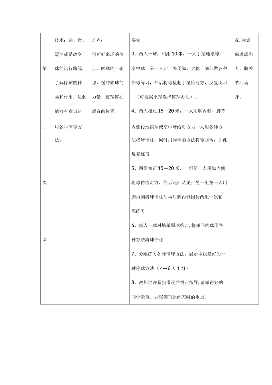(完整版)足球单元教学计划_第3页
