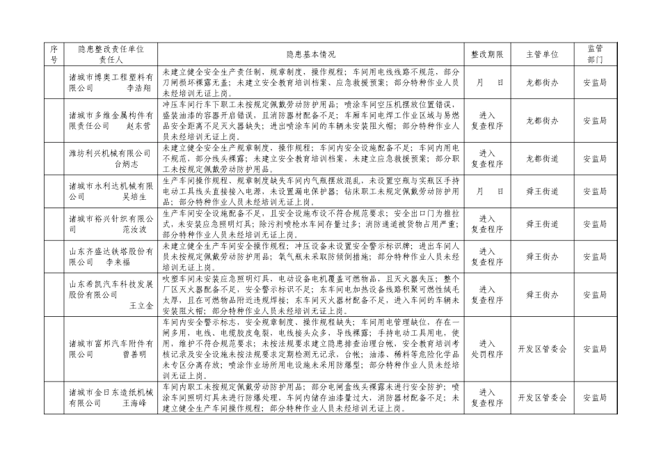 安监局隐患排查整改表格_第2页