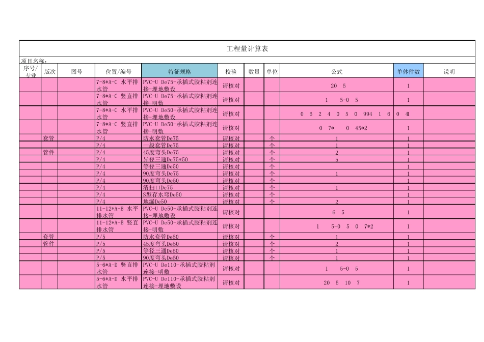 安装算量模板_第2页