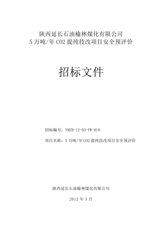 安评招标文件