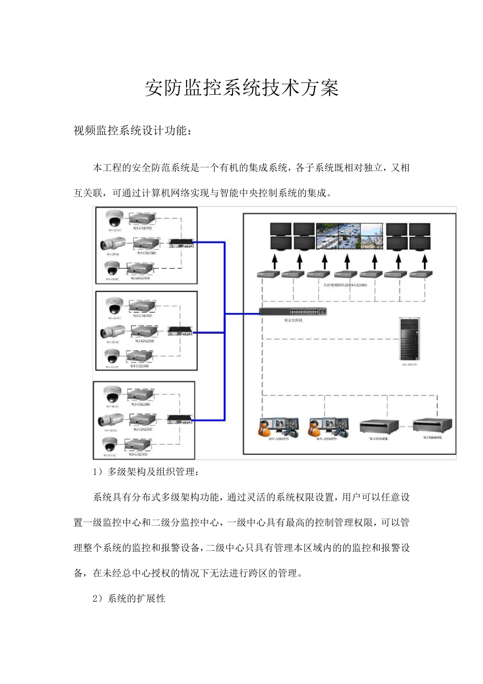 安防监控系统的技术方案_第1页