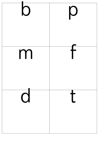 完全标准小学汉语拼音字母表卡片带声调整理版
