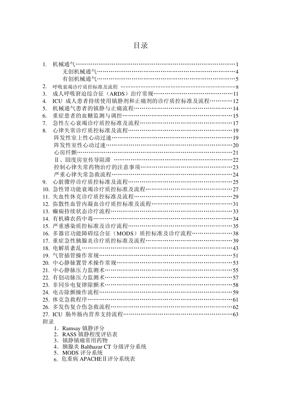 完整ICU诊疗指南_第1页