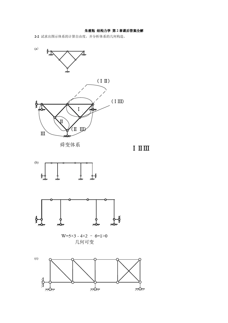 完整的结构力学答案同济大学朱慈勉_第1页