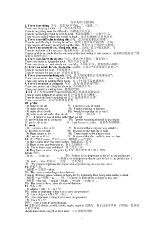 完整高中英语句型归纳