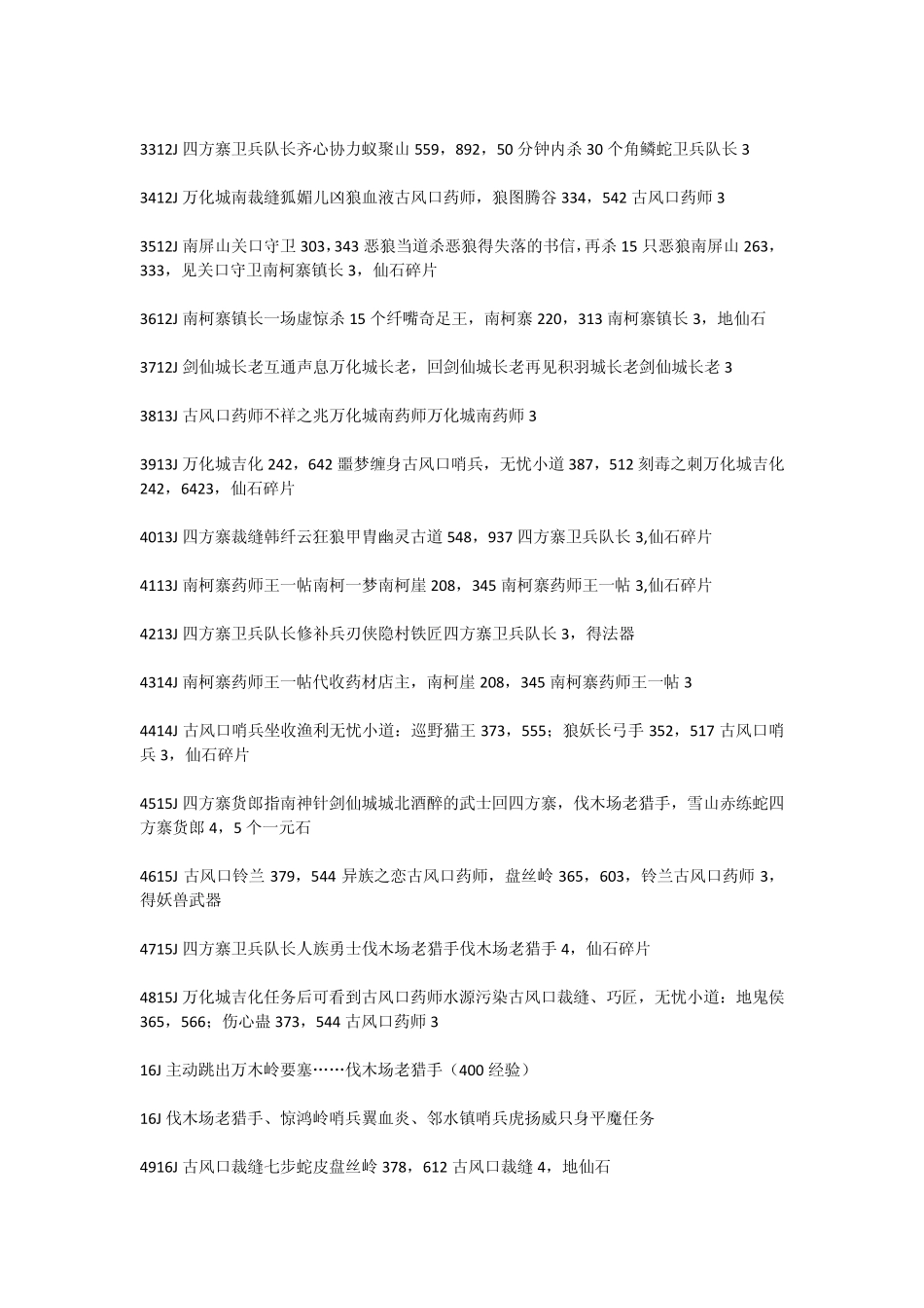 完美国际1~100级任务大全_第3页