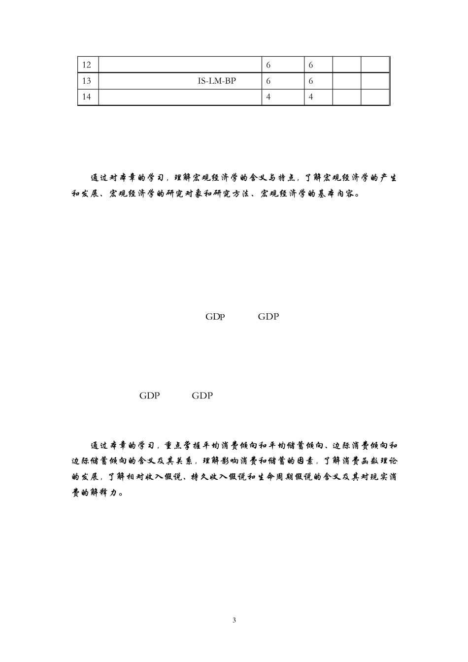 宏观经济学教学大纲(60学时)_第3页