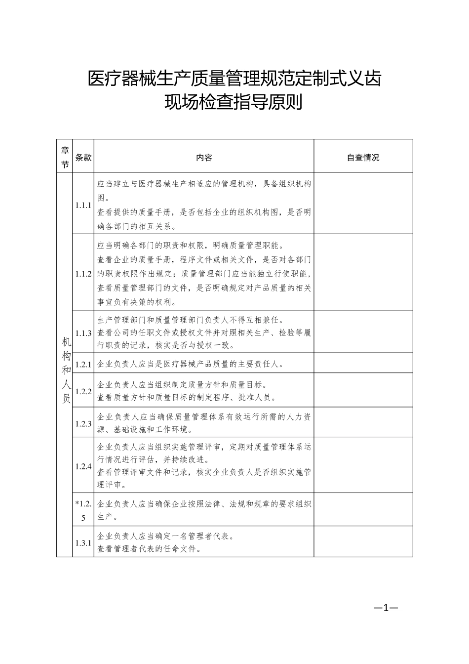 定制式义齿规范现场检查指导原则_第1页