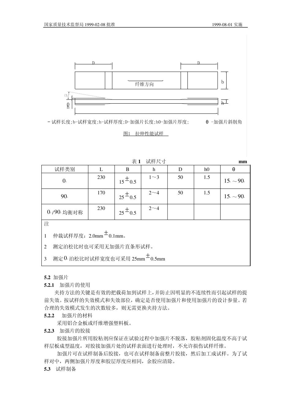 定向纤维增强塑料拉伸性能试验方法_第3页