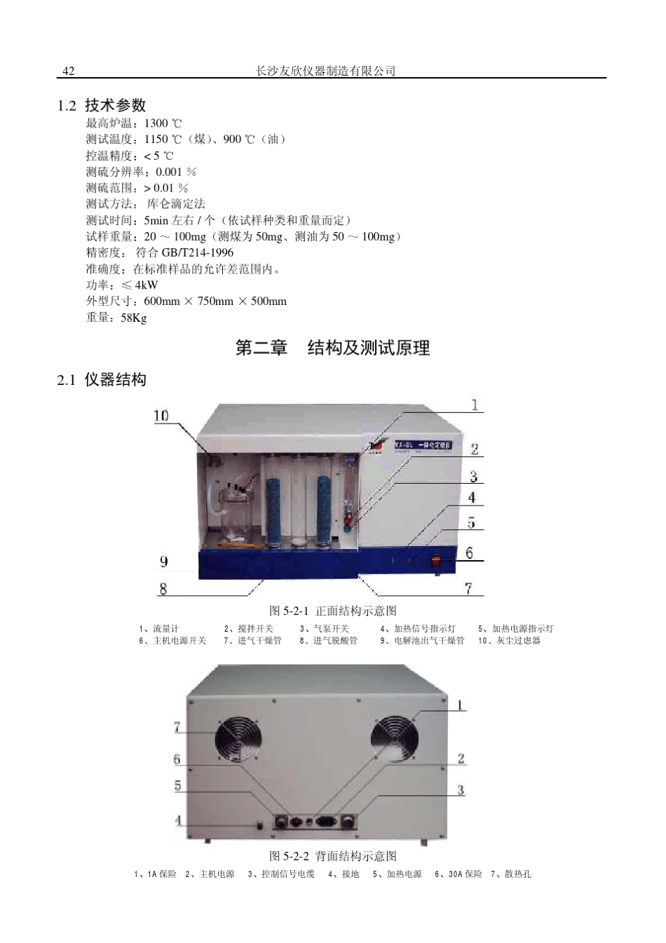 定硫仪说明书_第2页