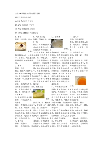 宝宝食谱,留着有用
