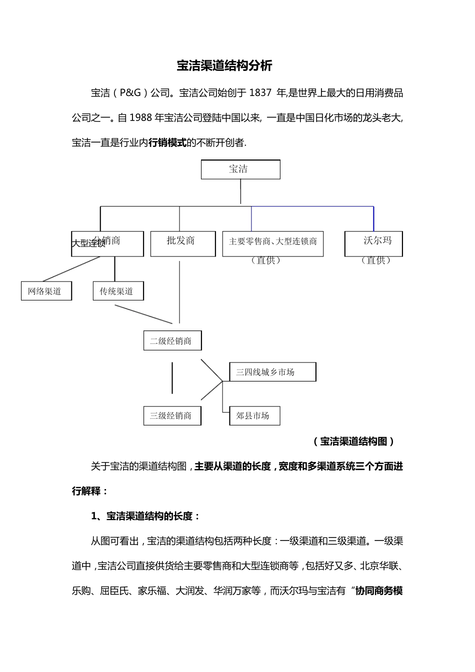 宝洁渠道结构分析重点_第1页