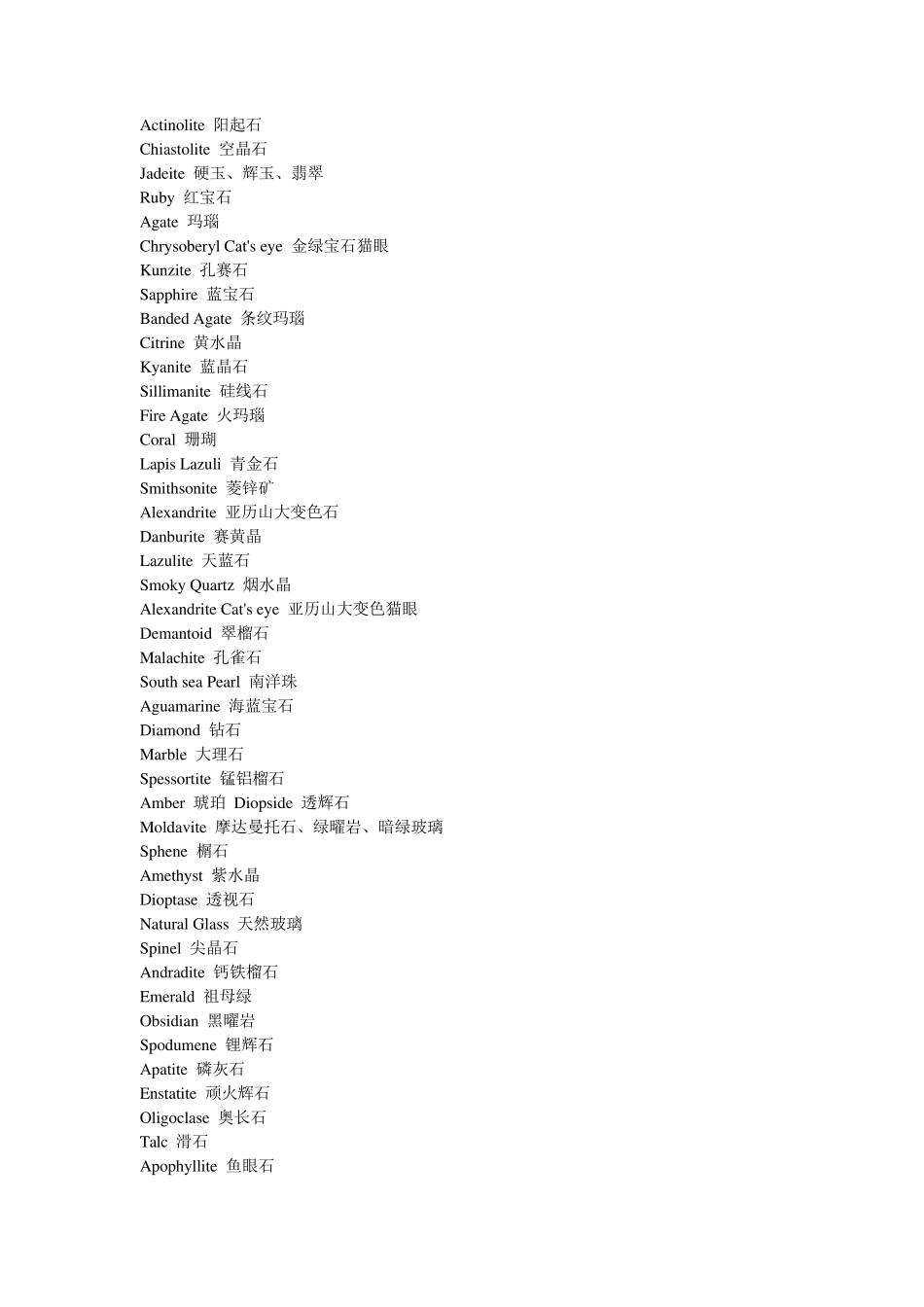 宝石珠宝相关英语词汇_第1页
