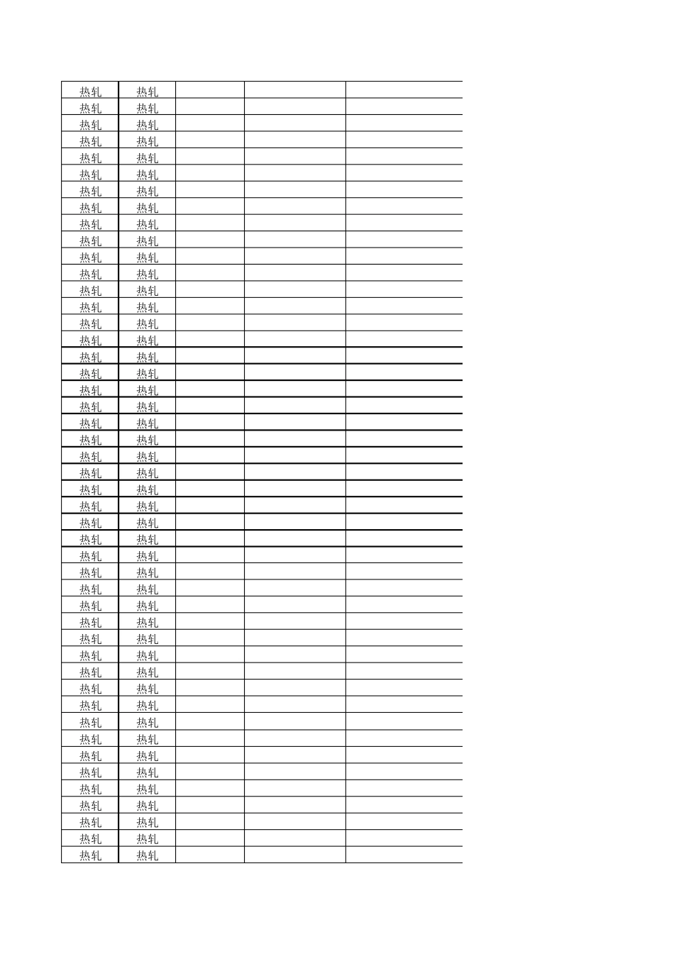 宝钢钢板牌号归并参照表_第2页